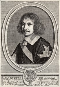 كان هوغو دي ليون (1611 - 1671) ، ماركيز دي فريسنس ، لورد بيرني ، دبلوماسيًا ووزير دولة في عهد لويس الرابع عشر. نقش روبرت نانتويل. مجموعة خاصة. بواسطة روبرت نانتويل