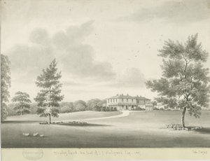 Moseley Court: رسم يغسل بني داكن ، 1837 بواسطة روبرت نويز