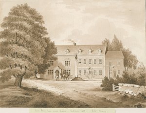 ستورتون - "Stew Poney Inn near Kinver": رسم غسيل بني داكن ، 1828 بواسطة روبرت نويز