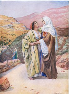 راعوث ونعمي ، من كتاب مصور الكتاب المقدس الذي نشره توماس نيلسون ، ج 1950 بواسطة روبرت بايتون ريد