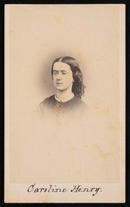 صورة لكارولين هنري 1839-1920 ، بين 1860 و 1869. بواسطة روبرت. روبرت أديس ، آر دبليو أديس ، أديس