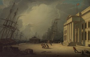 The Custom House at Greenock ، اسكتلندا ، 1828. بواسطة روبرت سالمون