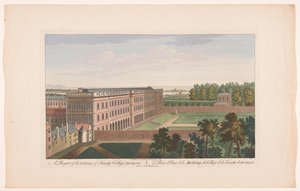 Gezicht op de Trinity College Library te دبلن فرصة لمكتبة كلية ترينيتي ، دبلن (العنوان على الكائن) بواسطة روبرت ساير (ربما)