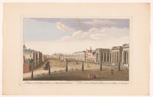 منظر لمجلس النواب في College Green Square في دبلن احتمال مبنى البرلمان ، في College Green ، دبلن (العنوان على الكائن) بواسطة روبرت ساير (ربما)