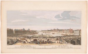 منظر لـ Pont Neuf فوق نهر السين في باريس ، باتجاه Pont Royal منظر لباريس ، مأخوذ من منتصف Pont Neuf باتجاه Pont Royal (...) (العنوان على الكائن) باريس (عنوان المسلسل) بواسطة روبرت ساير