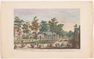 منظر لروتوندا في حدائق رانيلا في لندن منظر على Rotundo ، House ، & Gardens ، & c. في Ranelagh (العنوان على الكائن) حدائق رانيلا وحدائق فوكسهول (عنوان السلسلة) بواسطة ناثانيل بار