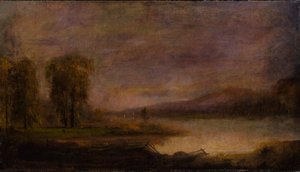 منظر طبيعي مع بحيرة ، 1864.