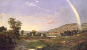 منظر طبيعي مع قوس قزح ، 1859.