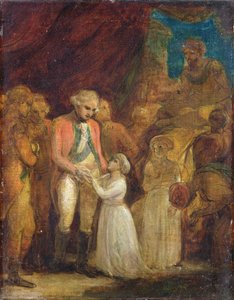 ابنا تيبو صاحب ، سلطان ميسور ، تم تسليمهما كرهائن للجنرال كورنواليس (1738-1805) ، حوالي 1792 (زيت على قماش) بواسطة روبرت سميرك