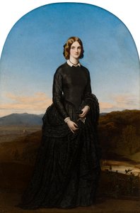 بورتريه هون. سيلينا ويلد فورستر ، Viscountess Newport ولاحقًا كونتيسة برادفورد (1819-1894) ، 1840-70 (زيت على العاج) بواسطة روبرت ثوربورن