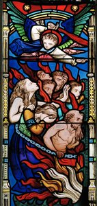 الحكم الأخير ، التفاصيل ، Ye Damned ، 1863 (زجاج ملون)