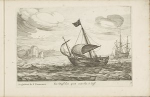 دوجر من دوج بوت Een Dogh-boot groot about 8 Last / Dogh-Boot de 8 Tonneaux (العنوان على الكائن) لا توجد سفن متنوّعة موجودة على أراضيها اتحادات / أيقونات لسفن هولندية مختلفة تستخدم أساسًا في المياه الداخلية للمنطقة بواسطة جيرارد فالك