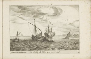 ويجدشة من ليختر Een Wyt-schip ofte Lichter groot حوالي 30 Last / Lichter de 30 Tonneaux (العنوان على الكائن) لا توجد سفن متنوعة في حد ذاتها في المقاطعات الموحدة بواسطة جيرارد فالك