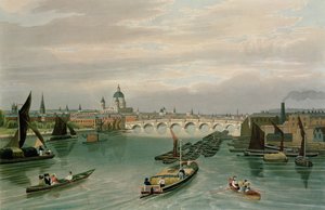منظر لجسر بلاكفرايرز وحانة القديس بولس. 1820 شركة Colnaghi und Co.