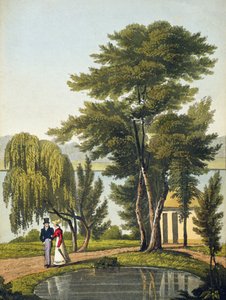كليفتون ، من "الطبيعة" ، أو تبديل الطبيعة المطلق للآراء على نهر التايمز ، c.1825 (ألوان مائية يدوية)