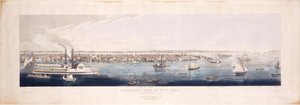 منظر بانورامي لنيويورك ، مأخوذ من نهر [هدسون] الشمالي ، 1844 (حفر يدوي وخط مائي ، الولاية الخامسة)