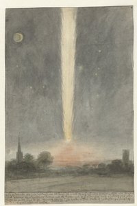 نجم الذيل فوق Beverwijk ، 1680 بواسطة روشوس فان فين (منسوب إلى)