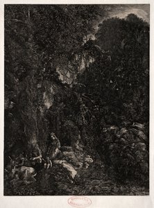 العائلة المقدسة مع الغزلان ، 1871. بواسطة رودولف بريسدين