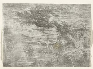 Landschap يضع المسمار الصياد على الجسر بواسطة رودولف بريسدين