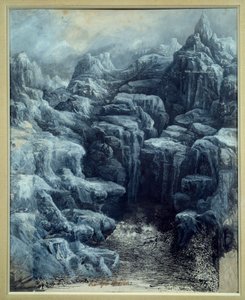 صخور الغسل الرمادي والغواش الأبيض بواسطة رودولف بريسدين (1822-1885) 1884 صن. 0.49x0.39 م باريس ، متحف أورساي