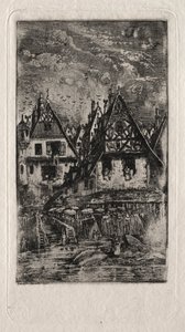 سوق مع مظلات شمسية ، 1866. بواسطة رودولف بريسدين