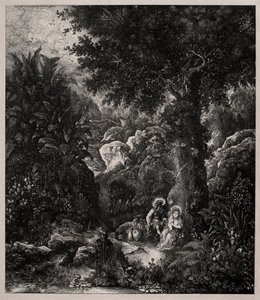 استرح في الرحلة إلى مصر مع حمار سرج ، 1871.