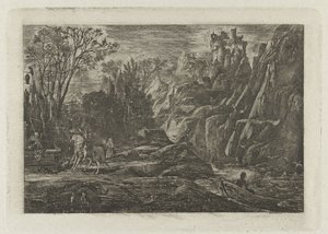 Ruiter en dood in het Landschap الفارس والموت أسطورة قديمة بواسطة رودولف بريسدين