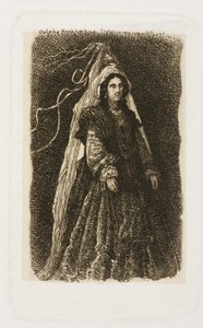 امرأة في زي رائع في العصور الوسطى بواسطة رودولف بريسدين