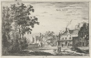 عرض بالقرب من أوتريخت Buyten Uytrecht (العنوان على الكائن) المناظر الطبيعية في شمال هولندا (Roelant Roghman) (عنوان السلسلة)
