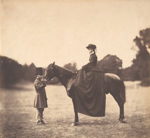 سيدة على ظهور الخيل ، 1850. بواسطة روجر فينتون