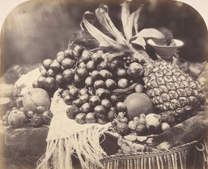 لا تزال الحياة مع الفاكهة ، 1860. بواسطة روجر فينتون