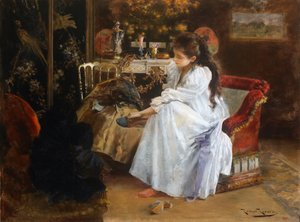 De soiree - رسم لروما ريبيرا (1876-1931) - 1894 - زيت على قماش - 59x79 - متحف كاتالونيا الوطني للفنون ، برشلونة بواسطة Romà Ribera