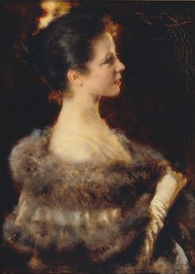 امرأة في ثوب المساء بواسطة Romà Ribera