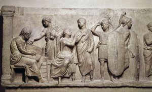 Domitius Achenobarbus ، تفاصيل تسجيل المواطنين والتضحية للإله المريخ ، ج. 100 قبل الميلاد (رخام) بواسطة رواية