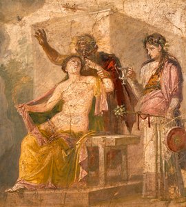 Fresco with an erotic subject depicting a Dionysian scene, from Pompeii (UNESCO World Heritage List بواسطة رواية