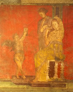 Initiation rites of the cult of Dionysus, fresco from the Villa Dei Mysteri بواسطة رواية