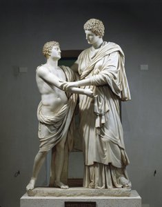 مجموعة نحت رخامية تصور Orestes و Electra بواسطة رواية