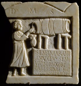 Relief depicting a Tavern Scene (marble) بواسطة رواية