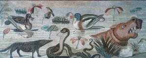 الحيوانات في النيل ، من بيت الفون (Casa del Fauno) ، بومبي بواسطة رواية
