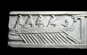 سفينة حربية (إغاثة منخفضة) بواسطة رومان رومان