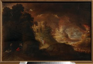 سدوم وعمورة. لوحة لرومبوت فان تروين (حوالي 1605-حوالي 1650) ، زيت على قماش. الفن الهولندي بواسطة Rombout van Troyen