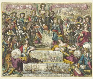 رمزية انتصار الحلفاء عام 1704 ، 1704-1705 بواسطة Romeyn de Hooghe