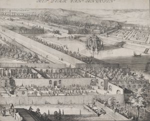 تفاصيل المنتزه في النصف الأيمن من Enghien ، 1685. بواسطة Romeyn de Hooghe