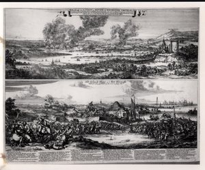 الهجوم الهولندي على نهر ميدواي ، 20 و 21 يونيو 1667 ، منقوش بواسطة نيكولاس فيشر (1618-1709) بواسطة Romeyn de Hooghe