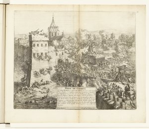 إنام فان كوربيل ، 1590 القبض على كوربيل (العنوان على الكائن) حروب فلاندرز (عنوان المسلسل) بواسطة Romeyn de Hooghe