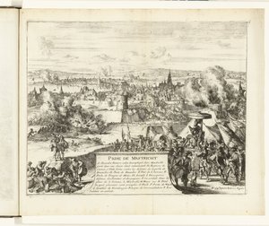 استيلاء دوق بارما على ماستريخت عام 1579 Prize de Mastricht (العنوان على الكائن) Guerres de Flandres (عنوان المسلسل) بواسطة Romeyn de Hooghe