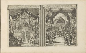 Rechtbank في الصين في Abbesinië البنك الصيني rechtbank / tribunal des Chinois // Abyssinise Gerichts Handel / Justice des Abissins (العنوان على الكائن) جزر الهند الشرقية والغربية وأماكن أخرى (عنوان السلسلة) بواسطة بيتر فان دير آأ (الأول)