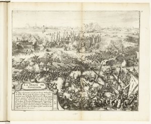 معركة سد Kauwenstein 1585 La digue de Covestein (العنوان على الكائن) Guerres de Flandres (عنوان المسلسل) بواسطة Romeyn de Hooghe