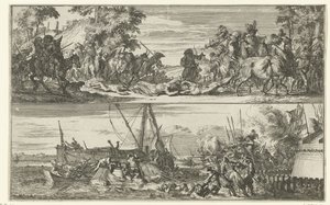 تمثيلان للفظائع الفرنسية ، 1672 بواسطة Romeyn de Hooghe