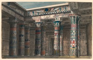 تصميم المسرح ، الفناء المصري بواسطة رومولو أخيل ليفراني